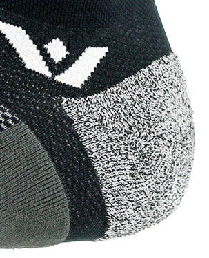 Close-up of the Flite XT GripDry heel and logo