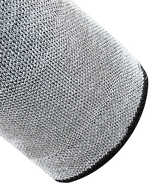 Close-up of the fabric texture of a hockey wrist sleeve, showcasing its cut-resistant features.