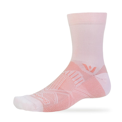 Aspire Mid-Crew sock in rose pink
