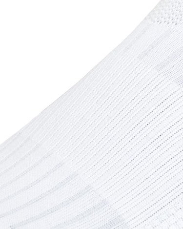 A close-up of the channeled upper material on the Swiftwick Vision Mid-Crew sock.