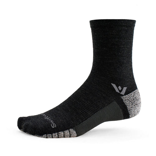 Dark gray mid crew sock